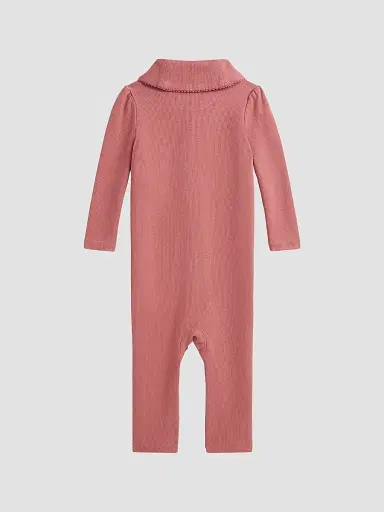 Polo Ralph Lauren Baby Girl's Ribbed Coveralls - Canvas Pink 9 Months | Thumbnail 2 Polo Ralph Lauren Baby Girl's Ribbed Coveralls - Canvas Pink 9 Months | Thumbnail 2
