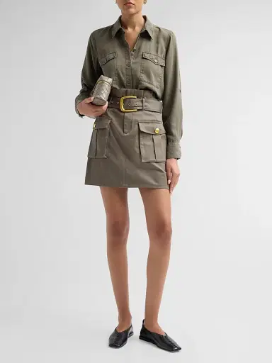 L'Agence Women's Pearson Military Blouse - Smokey Olive - Size XL | Thumbnail 2 L'Agence Women's Pearson Military Blouse - Smokey Olive - Size XL | Thumbnail 2