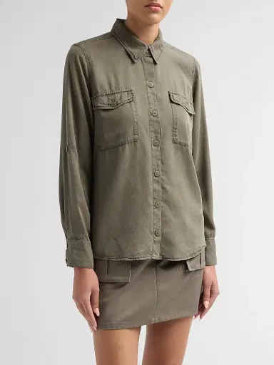 L'Agence Women's Pearson Military Blouse - Smokey Olive - Size XL | Thumbnail 4 L'Agence Women's Pearson Military Blouse - Smokey Olive - Size XL | Thumbnail 4