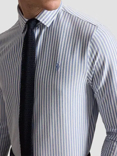 Polo Ralph Lauren Men's Classic-Fit Seersucker Oxford Shirt - Medium Blue White | Thumbnail 5 Polo Ralph Lauren Men's Classic-Fit Seersucker Oxford Shirt - Medium Blue White | Thumbnail 5