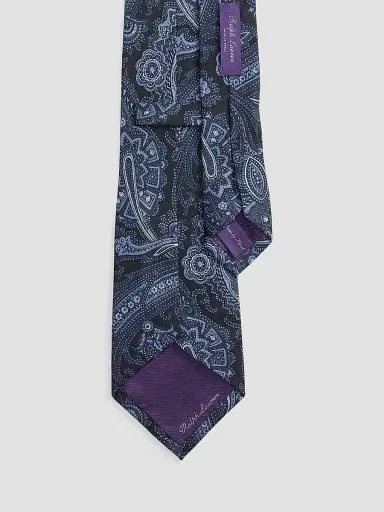 Ralph Lauren Purple Label Men's Paisley Silk Neck Tie | Thumbnail 3 Ralph Lauren Purple Label Men's Paisley Silk Neck Tie | Thumbnail 3