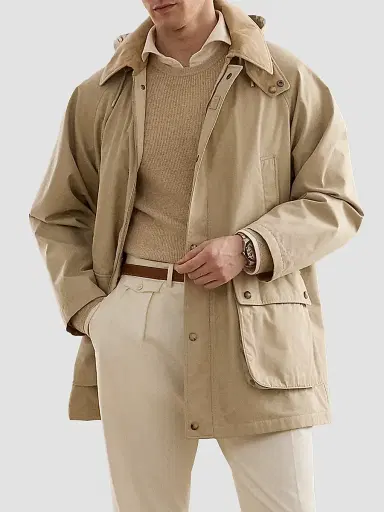 Ralph Lauren Purple Label Men's Cotton-Cashmere Crewneck Sweater - Champagne Melange | Thumbnail 7 Ralph Lauren Purple Label Men's Cotton-Cashmere Crewneck Sweater - Champagne Melange | Thumbnail 7
