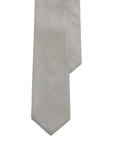 Ralph Lauren Purple Label Men's Silk Neck Tie - Pearl Grey | Thumbnail 1 Ralph Lauren Purple Label Men's Silk Neck Tie - Pearl Grey | Thumbnail 1