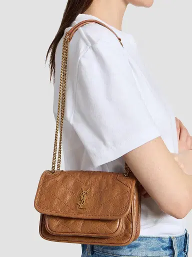 Saint Laurent Women's Niki Baby Shoulder Bag in Vintage Leather - Light Caramel | Thumbnail 2 Saint Laurent Women's Niki Baby Shoulder Bag in Vintage Leather - Light Caramel | Thumbnail 2