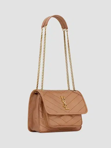 Saint Laurent Women's Niki Baby Shoulder Bag in Vintage Leather - Light Caramel | Thumbnail 6 Saint Laurent Women's Niki Baby Shoulder Bag in Vintage Leather - Light Caramel | Thumbnail 6