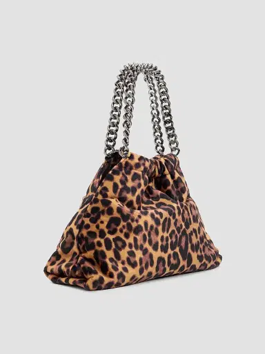 Stella McCartney Women's Falabella Mini Leopard-Print 3-Chain Shoulder Bag | Thumbnail 2 Stella McCartney Women's Falabella Mini Leopard-Print 3-Chain Shoulder Bag | Thumbnail 2