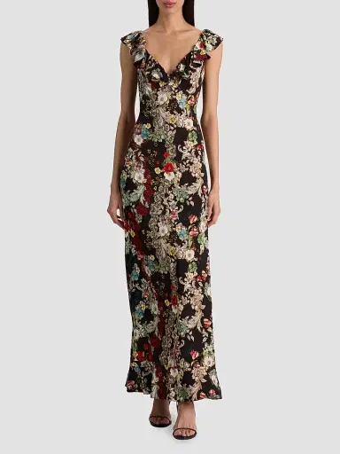 ALICE + OLIVIA Women's Gemma Ruffle Maxi Dress - Free Spirit | Thumbnail 2 ALICE + OLIVIA Women's Gemma Ruffle Maxi Dress - Free Spirit | Thumbnail 2