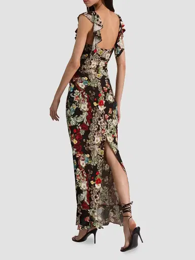 ALICE + OLIVIA Women's Gemma Ruffle Maxi Dress - Free Spirit | Thumbnail 3 ALICE + OLIVIA Women's Gemma Ruffle Maxi Dress - Free Spirit | Thumbnail 3