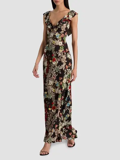 ALICE + OLIVIA Women's Gemma Ruffle Maxi Dress - Free Spirit | Thumbnail 5 ALICE + OLIVIA Women's Gemma Ruffle Maxi Dress - Free Spirit | Thumbnail 5