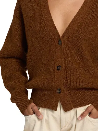 Isabel Marant Women's Thelma Alpaca Wool Cardigan - Caramel | Thumbnail 6 Isabel Marant Women's Thelma Alpaca Wool Cardigan - Caramel | Thumbnail 6