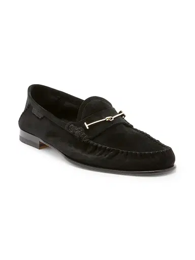 TOM FORD Women's Moc-Toe Suede Bit Loafers - Black | Thumbnail 2 TOM FORD Women's Moc-Toe Suede Bit Loafers - Black | Thumbnail 2