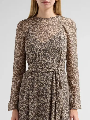 Zimmermann Women's Valiant Paisley Belted Maxi Dress - Charcoal Paisley - Size 8 | Thumbnail 5 Zimmermann Women's Valiant Paisley Belted Maxi Dress - Charcoal Paisley - Size 8 | Thumbnail 5