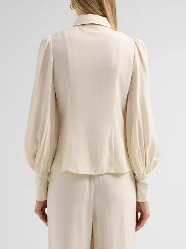 Zimmermann Women's Utility Printed Tieneck Blouse - Cream - Size 8 | Thumbnail 3 Zimmermann Women's Utility Printed Tieneck Blouse - Cream - Size 8 | Thumbnail 3
