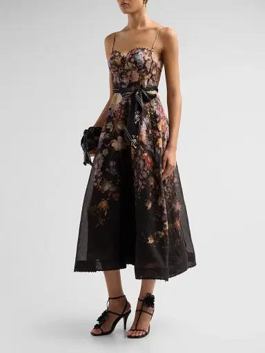 Zimmermann Women's Valiant Corset Picnic Dress - Black Floral - Size 8 | Thumbnail 4 Zimmermann Women's Valiant Corset Picnic Dress - Black Floral - Size 8 | Thumbnail 4