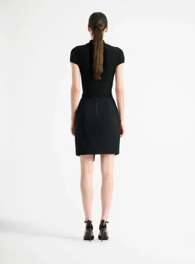 Balmain Belted grain de poudre skirt | Thumbnail 4 Balmain Belted grain de poudre skirt | Thumbnail 4