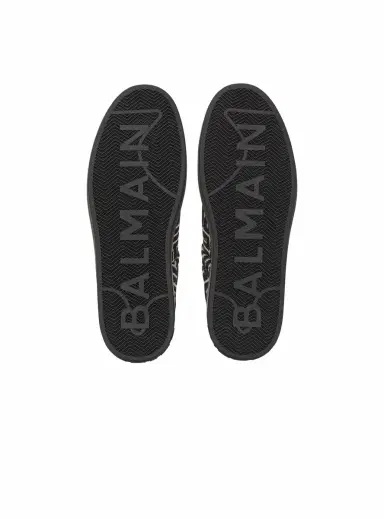 Balmain B-Court sneakers in leather and Monogram jacquard | Thumbnail 6 Balmain B-Court sneakers in leather and Monogram jacquard | Thumbnail 6