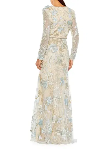 Mac Duggal Women's Floral Embroidered Lace Trumpet Gown | Thumbnail 2 Mac Duggal Women's Floral Embroidered Lace Trumpet Gown | Thumbnail 2