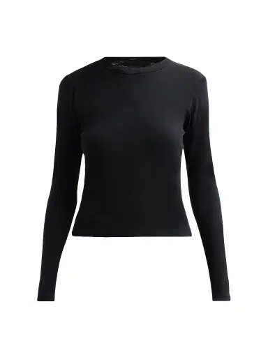 Mother Women's The Itty Bitty Long-Sleeve Crop T-Shirt - Black - Size XL | Thumbnail 1 Mother Women's The Itty Bitty Long-Sleeve Crop T-Shirt - Black - Size XL | Thumbnail 1