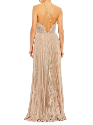 Mac Duggal Women's Ieena Pleated Shimmer Gown | Thumbnail 2 Mac Duggal Women's Ieena Pleated Shimmer Gown | Thumbnail 2