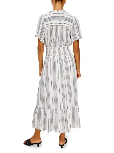 Rails Women's Brent Linen-Blend Striped Midi-Dress - Salino Stripe | Thumbnail 4 Rails Women's Brent Linen-Blend Striped Midi-Dress - Salino Stripe | Thumbnail 4