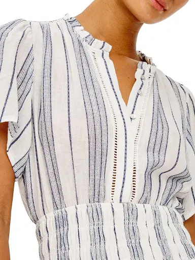 Rails Women's Brent Linen-Blend Striped Midi-Dress - Salino Stripe | Thumbnail 6 Rails Women's Brent Linen-Blend Striped Midi-Dress - Salino Stripe | Thumbnail 6