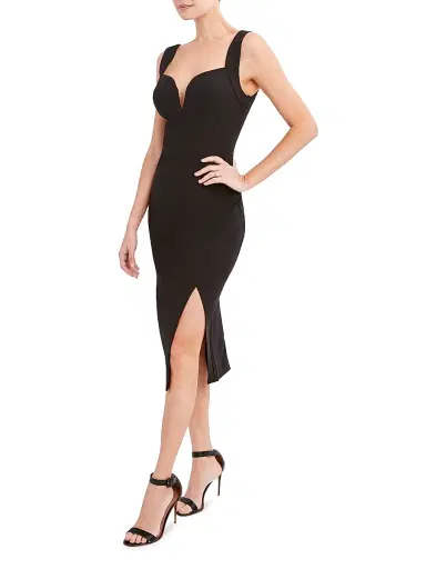 BCBGMAXAZRIA Women's Sweetheart Body-Con Midi-Dress - Black | Thumbnail 4 BCBGMAXAZRIA Women's Sweetheart Body-Con Midi-Dress - Black | Thumbnail 4