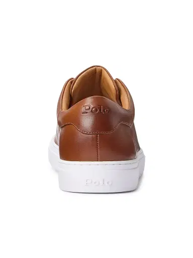 Polo Ralph Lauren Men's Jermain II Leather Low-Top Sneakers - Pale Russet | Thumbnail 3 Polo Ralph Lauren Men's Jermain II Leather Low-Top Sneakers - Pale Russet | Thumbnail 3
