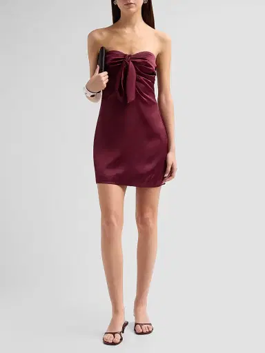 Ramy Brook Women's Orion Bow Minidress - Cranberry | Thumbnail 2 Ramy Brook Women's Orion Bow Minidress - Cranberry | Thumbnail 2