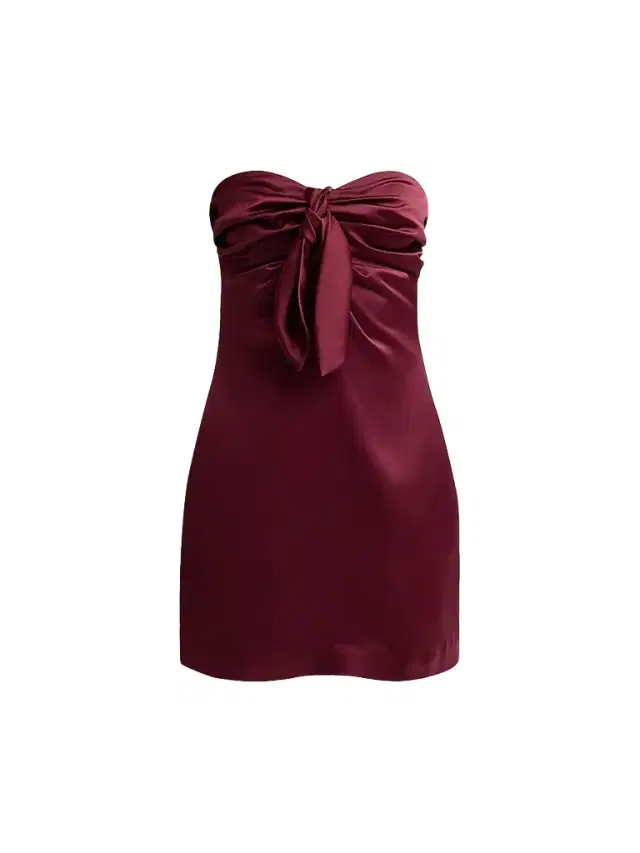 Women's Orion Bow Minidress - Cranberry Women's Orion Bow Minidress - Cranberry