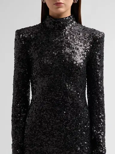 Ramy Brook Women's Glory Sequined Mini Dress - Black Sequin - Size 14 | Thumbnail 5 Ramy Brook Women's Glory Sequined Mini Dress - Black Sequin - Size 14 | Thumbnail 5
