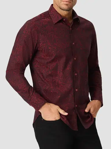 Robert Graham Men's Hudson Paisley Stretch Cotton Shirt | Thumbnail 6 Robert Graham Men's Hudson Paisley Stretch Cotton Shirt | Thumbnail 6