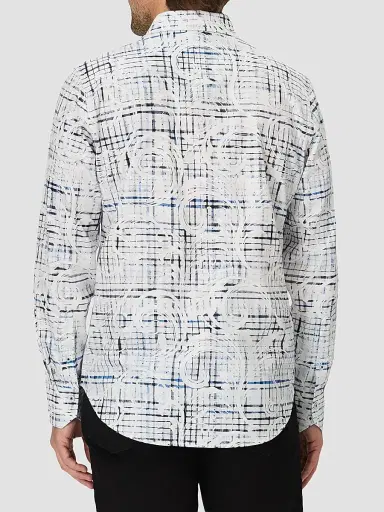 Robert Graham Men's Webster Printed Cotton Button-Front Shirt - White | Thumbnail 3 Robert Graham Men's Webster Printed Cotton Button-Front Shirt - White | Thumbnail 3