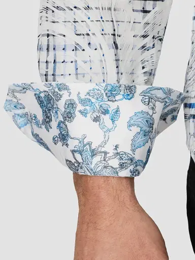 Robert Graham Men's Webster Printed Cotton Button-Front Shirt - White | Thumbnail 4 Robert Graham Men's Webster Printed Cotton Button-Front Shirt - White | Thumbnail 4