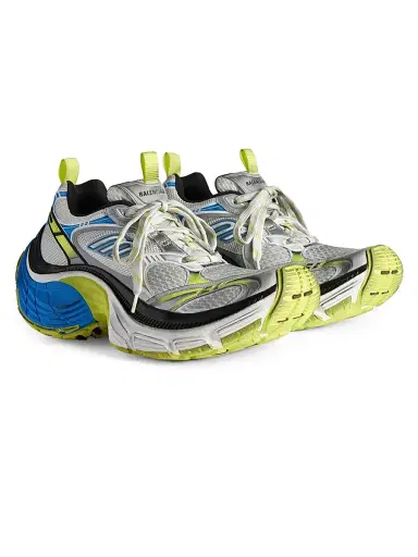 Balenciaga Men's 10XL Sneakers - White Neon Yellow Blue | Thumbnail 2 Balenciaga Men's 10XL Sneakers - White Neon Yellow Blue | Thumbnail 2