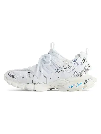 Balenciaga Men's Track Autographed Sneakers - White | Thumbnail 3 Balenciaga Men's Track Autographed Sneakers - White | Thumbnail 3
