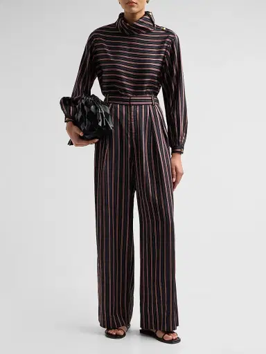 Zimmermann Women's Valiant Striped Top - Black Rose Stripe - Size 10 | Thumbnail 2 Zimmermann Women's Valiant Striped Top - Black Rose Stripe - Size 10 | Thumbnail 2