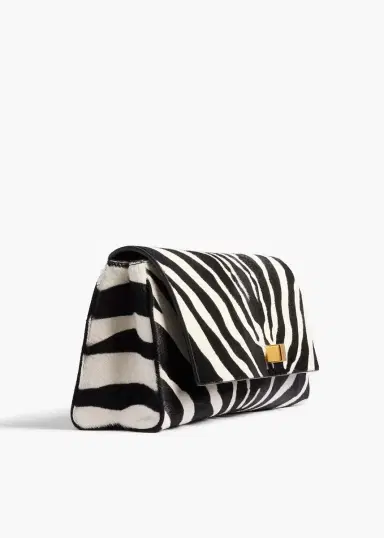 Khaite Audrey Clutch In Zebra Print Haircalf | Thumbnail 3 Khaite Audrey Clutch In Zebra Print Haircalf | Thumbnail 3
