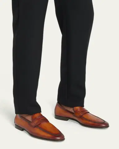 Magnanni Men's Daniel Leather Penny Loafers | Thumbnail 2 Magnanni Men's Daniel Leather Penny Loafers | Thumbnail 2