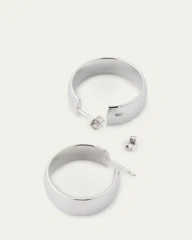 Lana 14K Gold 25mm Curved Bold Hollow Hoops | Thumbnail 4 Lana 14K Gold 25mm Curved Bold Hollow Hoops | Thumbnail 4