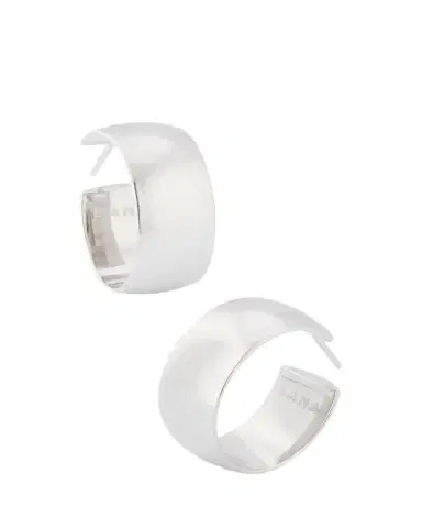 Lana 14K Gold 25mm Curved Bold Hollow Hoops | Thumbnail 1 Lana 14K Gold 25mm Curved Bold Hollow Hoops | Thumbnail 1