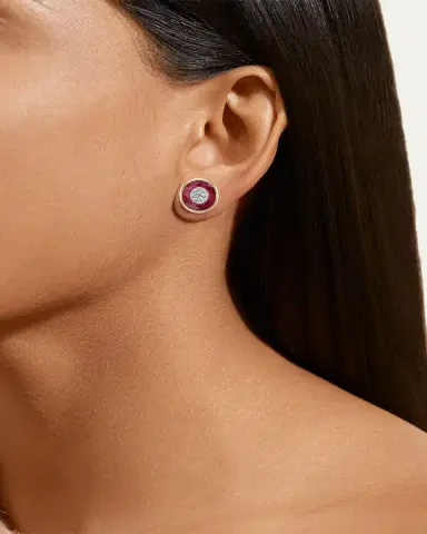 Bhansali 18K Fusion Stone and Brilliant Diamond Stud Earrings, 10mm | Thumbnail 2 Bhansali 18K Fusion Stone and Brilliant Diamond Stud Earrings, 10mm | Thumbnail 2