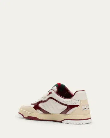 Gucci Men's Re-Web Suede and Calf Patent Leather Sneakers | Thumbnail 4 Gucci Men's Re-Web Suede and Calf Patent Leather Sneakers | Thumbnail 4