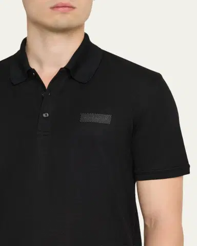 Givenchy Men's Grosgrain Label Pique Polo Shirt | Thumbnail 5 Givenchy Men's Grosgrain Label Pique Polo Shirt | Thumbnail 5