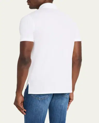 Givenchy Men's Grosgrain Label Pique Polo Shirt | Thumbnail 7 Givenchy Men's Grosgrain Label Pique Polo Shirt | Thumbnail 7
