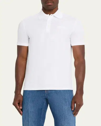 Givenchy Men's Grosgrain Label Pique Polo Shirt | Thumbnail 8 Givenchy Men's Grosgrain Label Pique Polo Shirt | Thumbnail 8