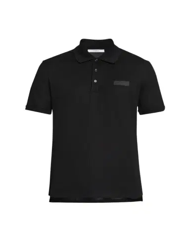 Givenchy Men's Grosgrain Label Pique Polo Shirt | Thumbnail 1 Givenchy Men's Grosgrain Label Pique Polo Shirt | Thumbnail 1