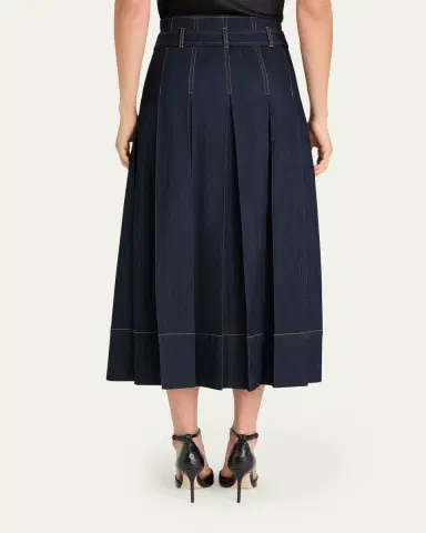 Cinq a Sept Rylee Pleated A-Line Midi Skirt | Thumbnail 2 Cinq a Sept Rylee Pleated A-Line Midi Skirt | Thumbnail 2