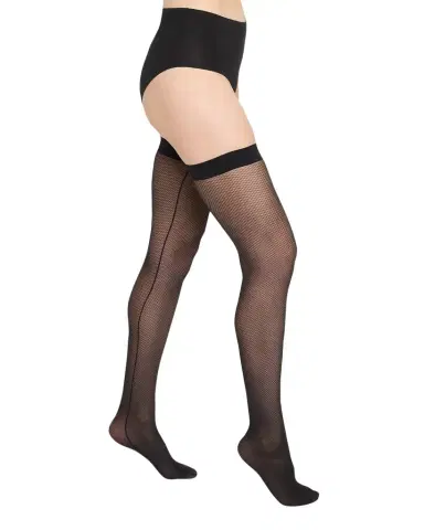 Wolford Backseam Illusion Net Stay-Ups | Thumbnail 1 Wolford Backseam Illusion Net Stay-Ups | Thumbnail 1