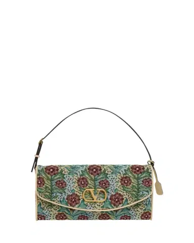 Valentino Garavani Small Floral Woven Shoulder Bag | Thumbnail 1 Valentino Garavani Small Floral Woven Shoulder Bag | Thumbnail 1