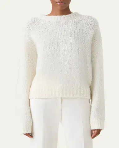 Akris Cashmere-Silk Boucle Knit Sweater | Thumbnail 4 Akris Cashmere-Silk Boucle Knit Sweater | Thumbnail 4